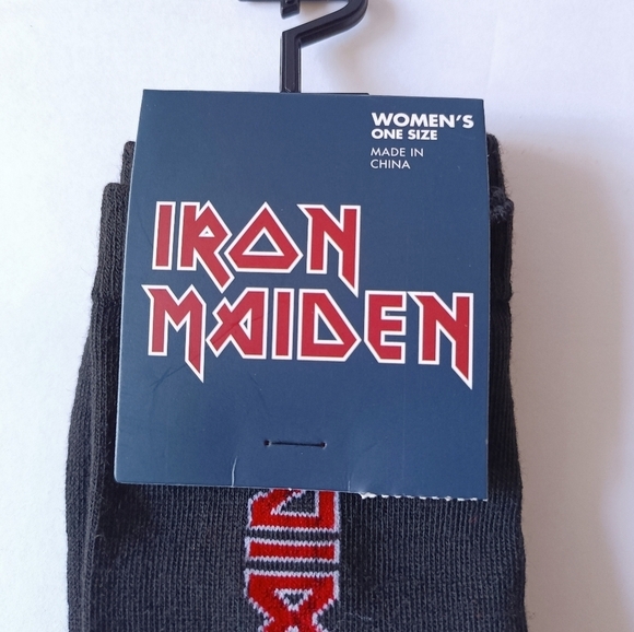 Iron Maiden Socks Women's Size 6-9.5 Black Set Of 2 - Picture 4 of 6